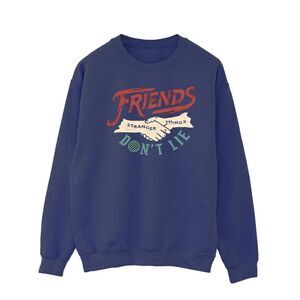 Netflix Mens Stranger Things Friends Don�'t Lie Hands Sweatshirt / Navy Blue